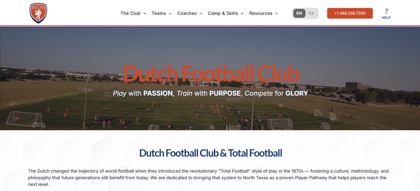 Dutch Football Club live site