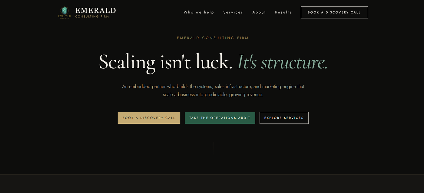 Emerald Consulting Firm live site