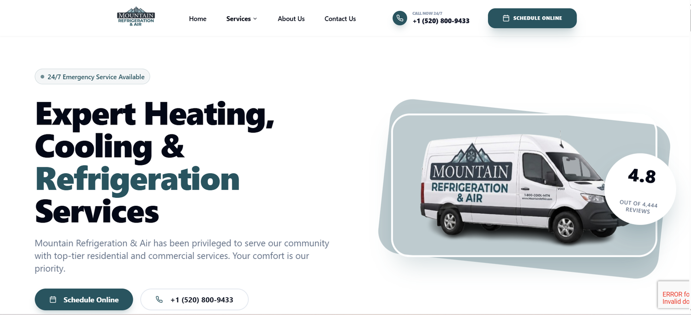 Mountain Refrigeration & Air live site