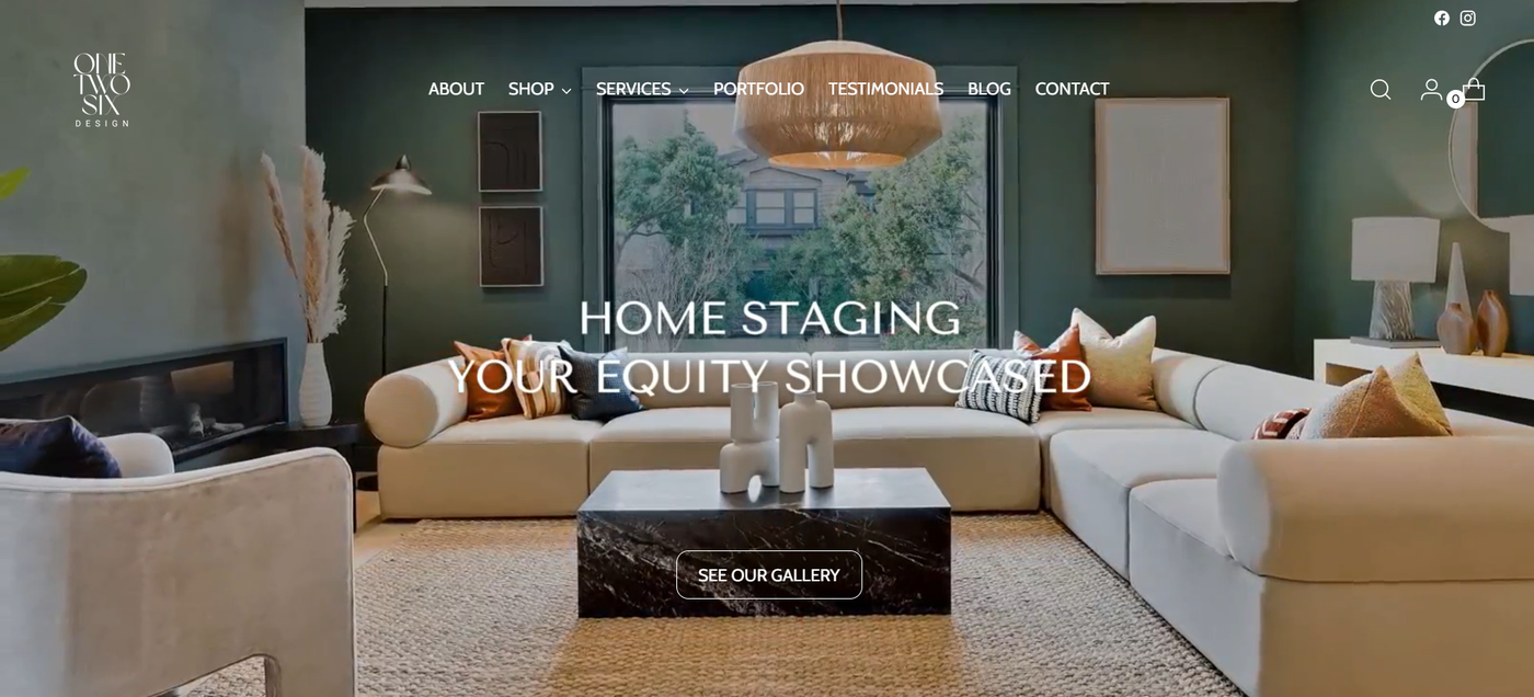 One Two Six Design live site