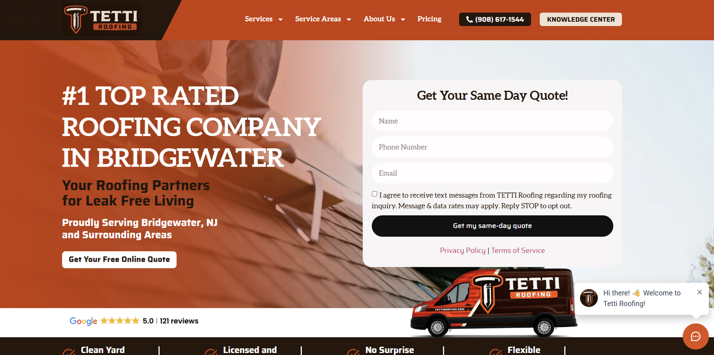 Tetti Roofing live site