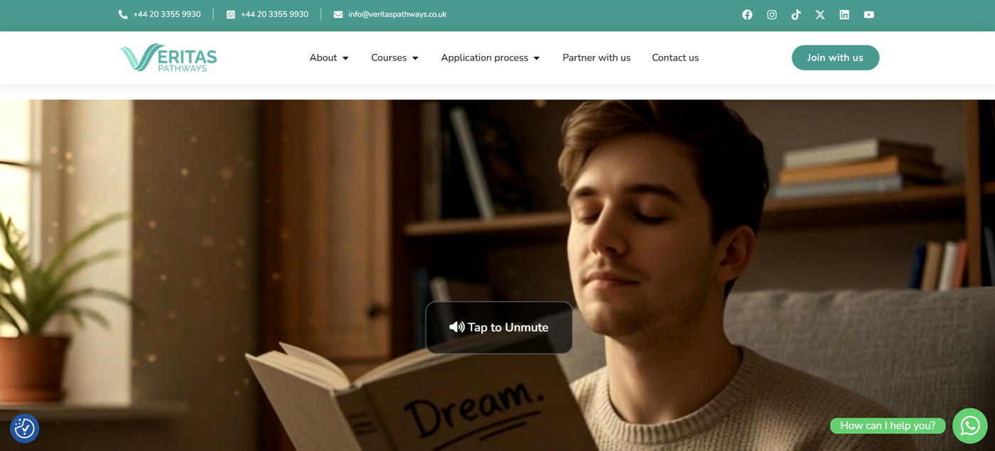 Veritas Pathways live site