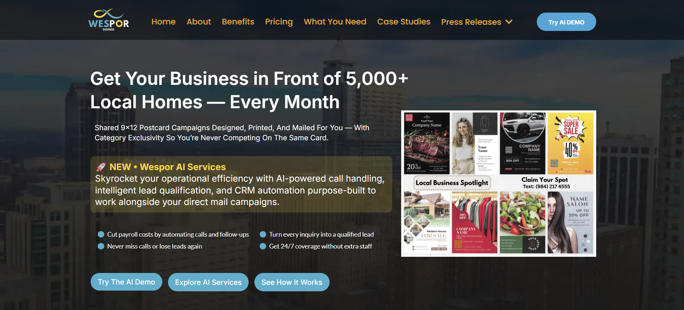 Wespor Business live site